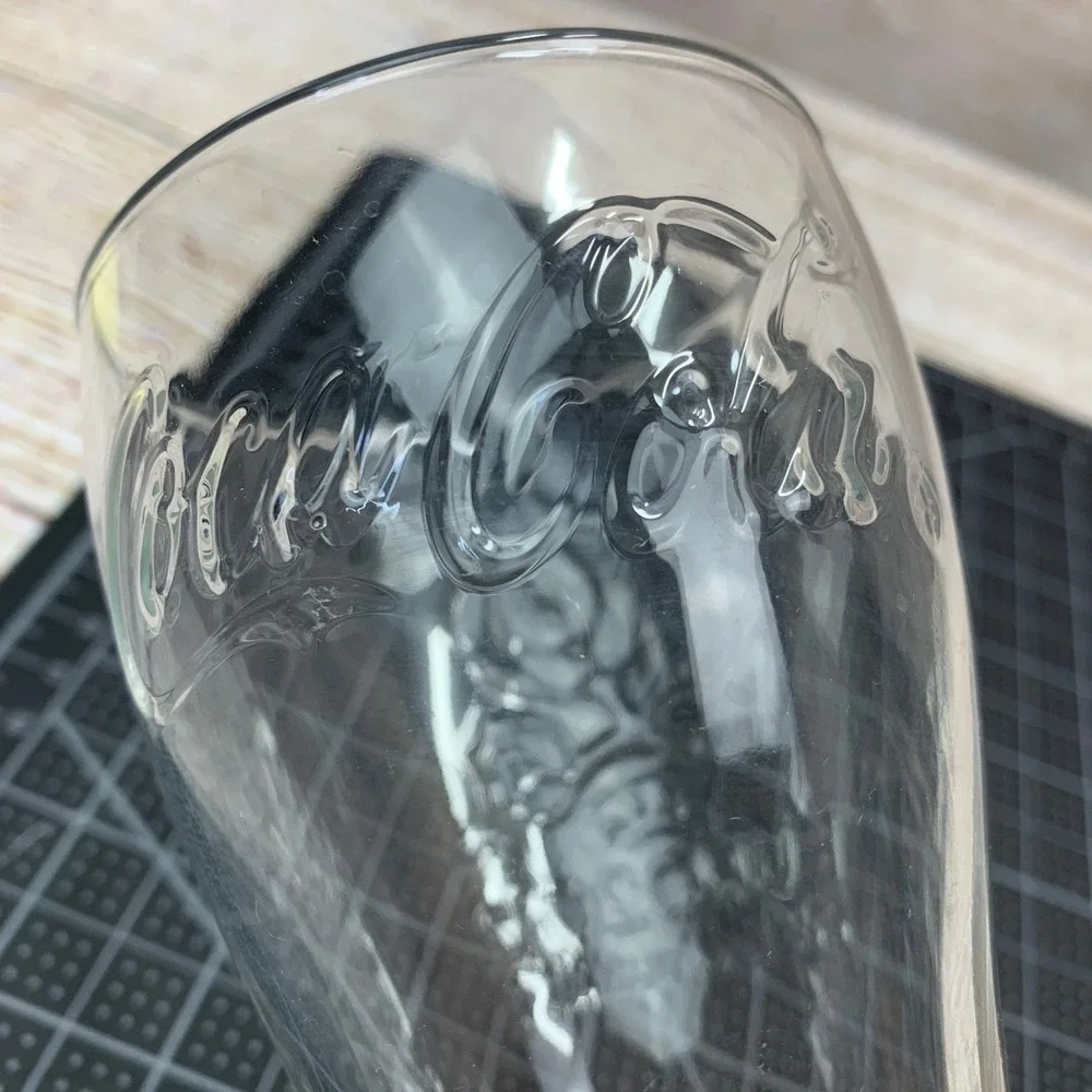Coca Cola EURO 2012 Glass Tumbler Embossed Logo‎ Soccer w/ Silicone Bracelet